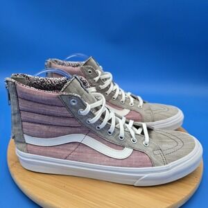 VANS WOMENS SK8-HI SLIM ZIP SKATE SHOES Women's 10 Men's 8.5 EUC